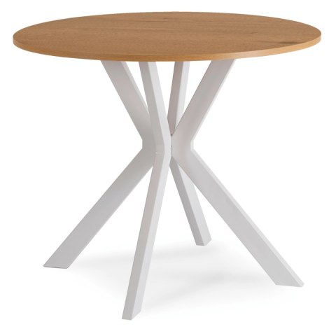Stół LAUREN 90 cm Dąb/Biały