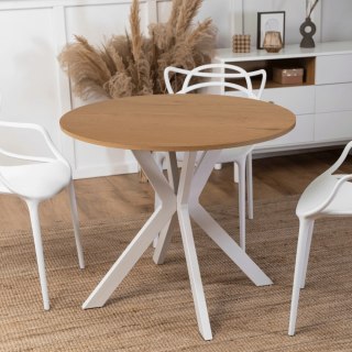 Stół LAUREN 90 cm Dąb/Biały