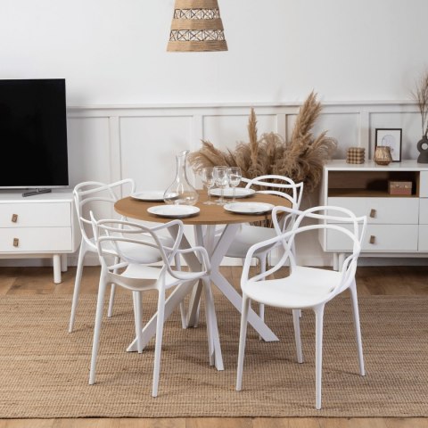 Stół LAUREN 90 cm Dąb/Biały