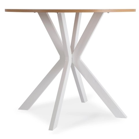Stół LAUREN 90 cm Dąb/Biały
