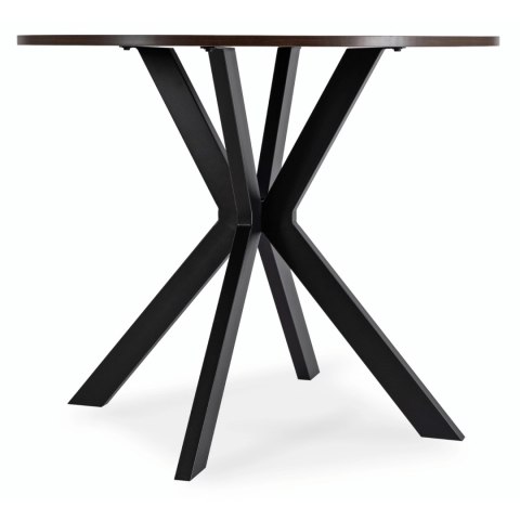 Stół LAUREN 90 cm Orzech/Czarny