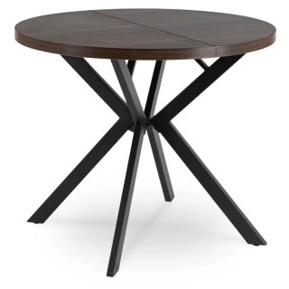 Stół LUGO Rozkładany 90-190 cm Orzech/Czarny