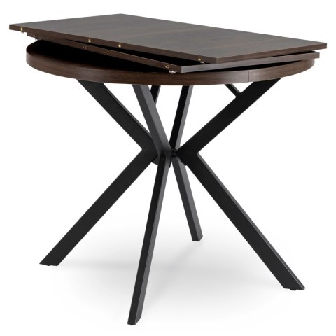 Stół LUGO Rozkładany 90-190 cm Orzech/Czarny