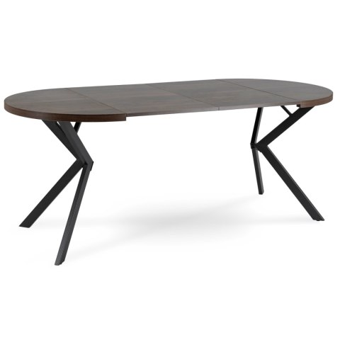 Stół LUGO Rozkładany 90-190 cm Orzech/Czarny