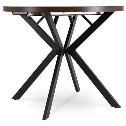 Stół LUGO Rozkładany 90-190 cm Orzech/Czarny