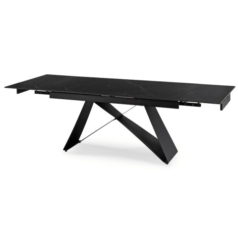Stół VICTOR Ceramiczny Rozkładany 160-240 cm Czarny Marmur/Czarny