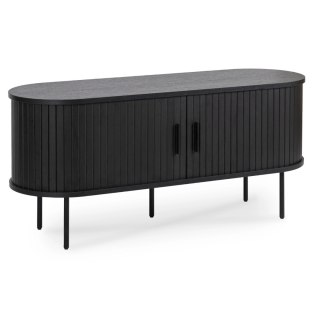 Szafka RTV TRISH 120 cm Dwudrzwiowa Czarna