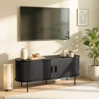 Szafka RTV TRISH 120 cm Dwudrzwiowa Czarna