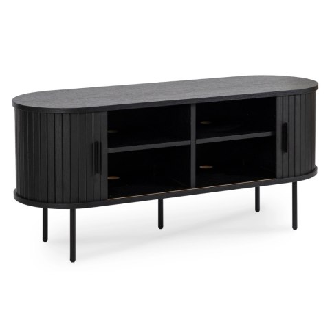 Szafka RTV TRISH 120 cm Dwudrzwiowa Czarna