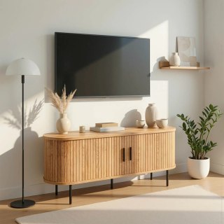 Szafka RTV TRISH 120 cm Dwudrzwiowa Dąb