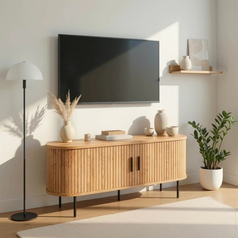 Szafka RTV TRISH 120 cm Dwudrzwiowa Dąb