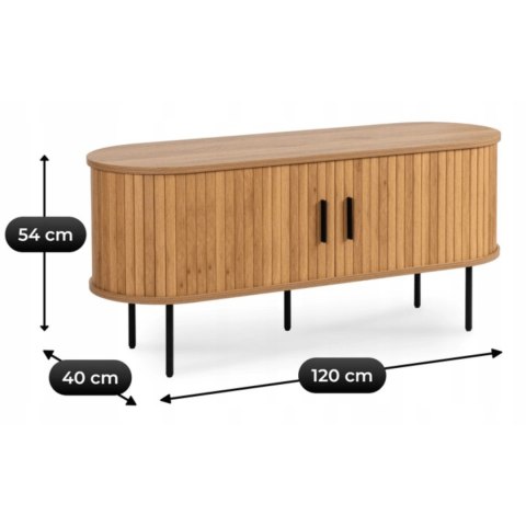 Szafka RTV TRISH 120 cm Dwudrzwiowa Dąb