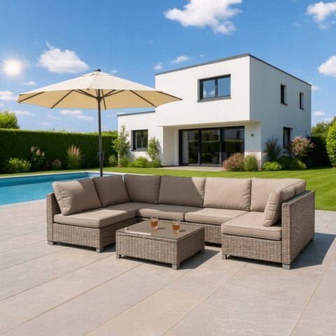 Zestaw Mebli Ogrodowych COLUMBUS Beżowy