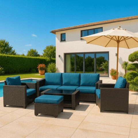 Zestaw Mebli Ogrodowych OLYMPIA Szary/Granatowy