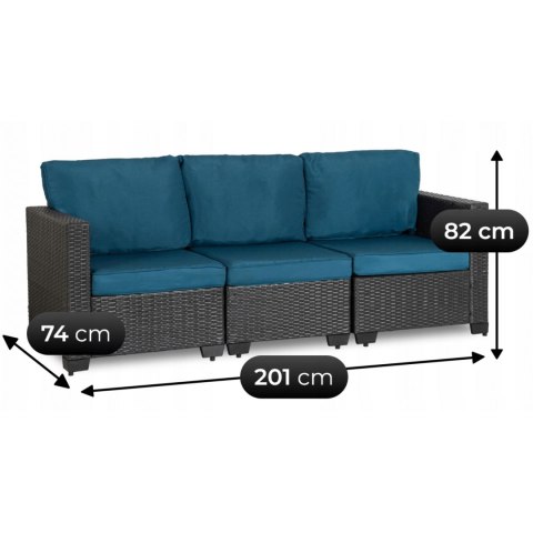 Zestaw Mebli Ogrodowych OLYMPIA Szary/Granatowy