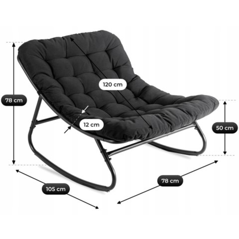 Fotel Bujany AURORA Czarny