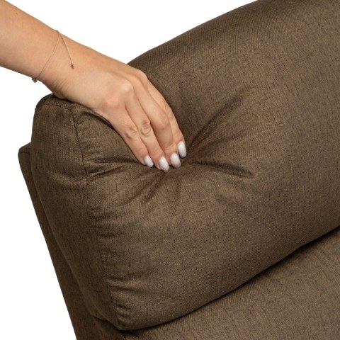 Fotel Wypoczynkowy COLTON z Funkcją Wstawania Elektrycznie Rozkładany Brązowy Nowoczesny