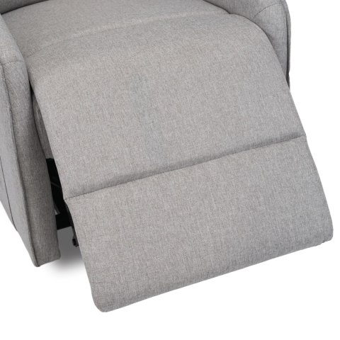 Fotel Wypoczynkowy COLTON z Funkcją Wstawania Elektrycznie Rozkładany Szary Nowoczesny