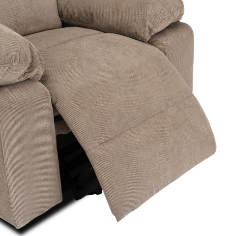 Fotel Masujący Elektrycznie Rozkładany FENIX z Funkcją Wstawania Beżowy