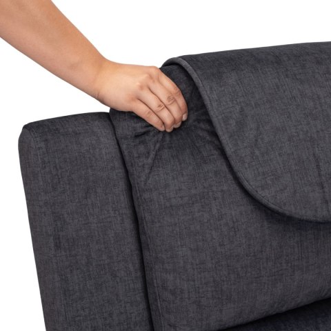 Fotel Masujący Elektrycznie Rozkładany FENIX z Funkcją Wstawania Ciemny Popiel