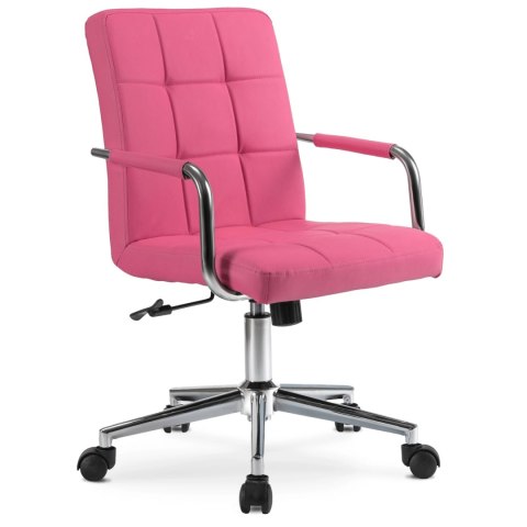 Krzesło Obrotowe Młodzieżowe ASTRO Różowe Ekoskóra Nowoczesne