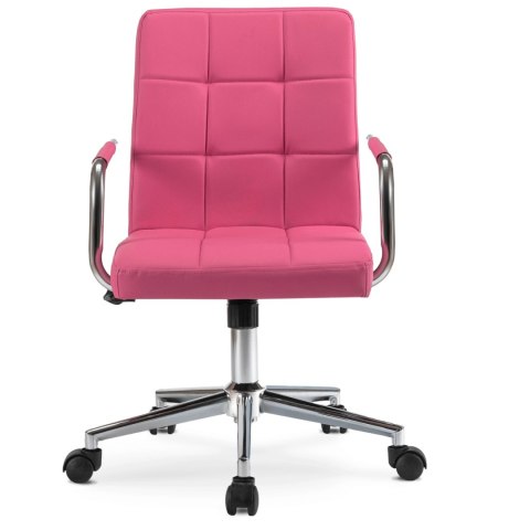 Krzesło Obrotowe Młodzieżowe ASTRO Różowe Ekoskóra Nowoczesne