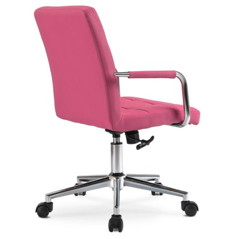 Krzesło Obrotowe Młodzieżowe ASTRO Różowe Ekoskóra Nowoczesne