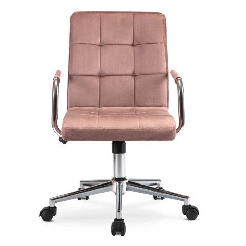 Fotel Obrotowy ASTRO Młodzieżowy Różowy Welurowy