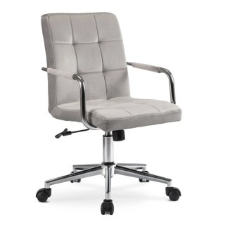 Fotel Obrotowy ASTRO Młodzieżowy Szary Welurowy