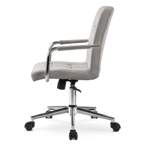 Krzesło Obrotowe Młodzieżowe ASTRO Szare Welurowe Nowoczesne