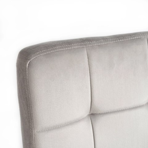 Krzesło Obrotowe Młodzieżowe ASTRO Szare Welurowe Nowoczesne