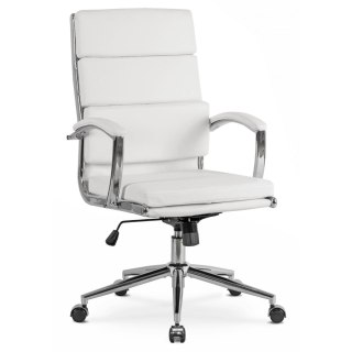 Fotel Obrotowy CAMILO Biały Ekoskóra