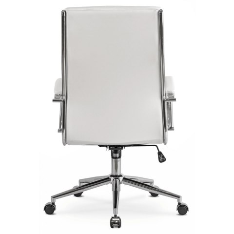 Fotel Biurowy CAMILO Obrotowy Biały Ekoskóra Nowoczesny