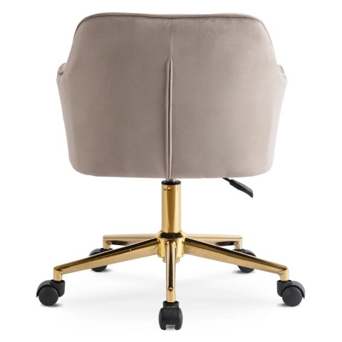 Fotel Obrotowy KONOR Beżowy Welurowy