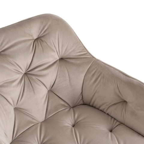 Fotel Obrotowy KONOR Beżowy Welurowy