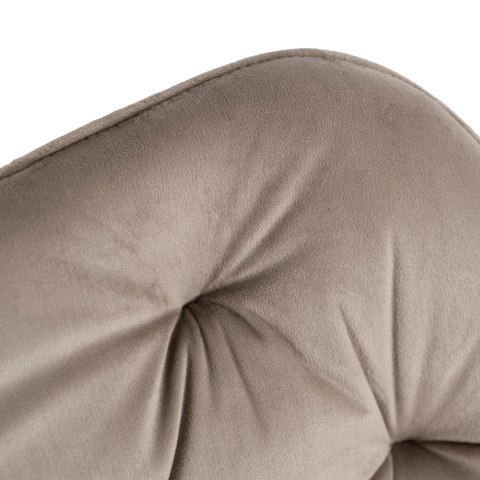 Fotel Obrotowy KONOR Beżowy Welurowy