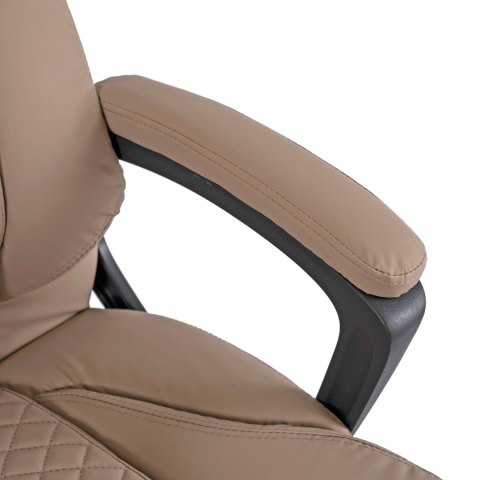 Fotel Biurowy PHONIX Obrotowy Beżowy Ekoskóra Nowoczesny