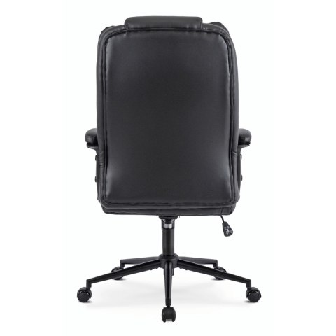 Fotel Biurowy PHONIX Obrotowy Czarny Ekoskóra Nowoczesny