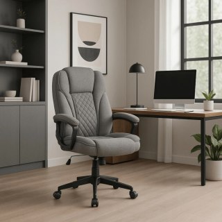 Fotel Biurowy PHONIX Obrotowy Szary Nowoczesny