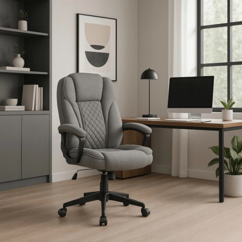 Fotel Biurowy PHONIX Obrotowy Szary Nowoczesny