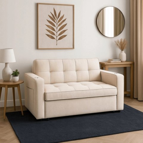 Fotel Rozkładany ASTER do Spania Beżowy