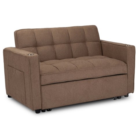 Fotel Rozkładany ASTER do Spania Brązowy