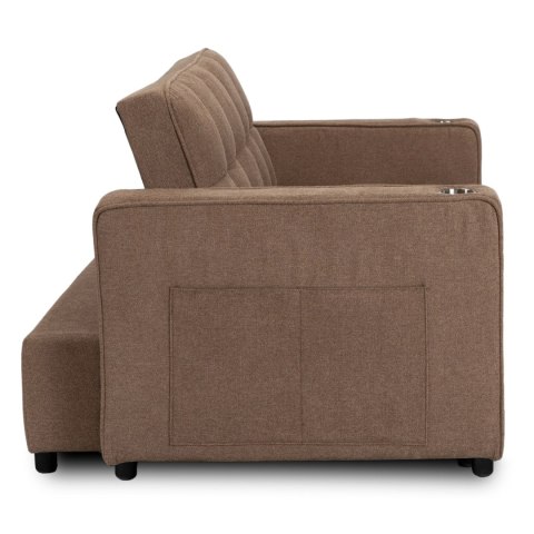 Fotel Rozkładany ASTER do Spania Brązowy