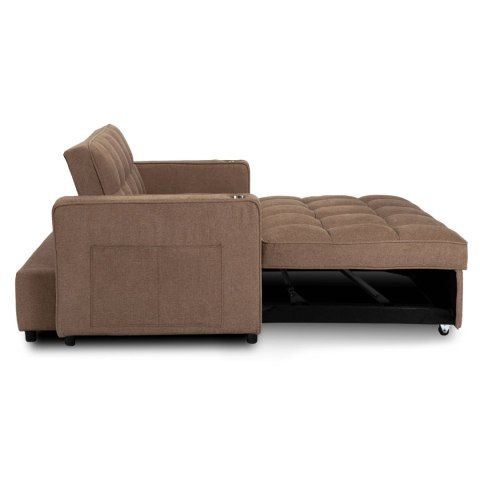 Fotel Rozkładany ASTER do Spania Brązowy