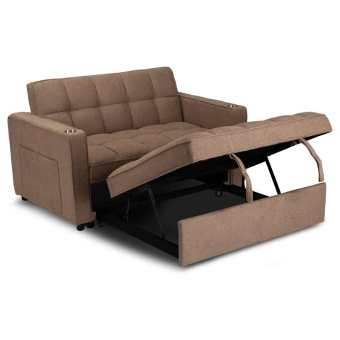 Fotel Rozkładany ASTER do Spania Brązowy