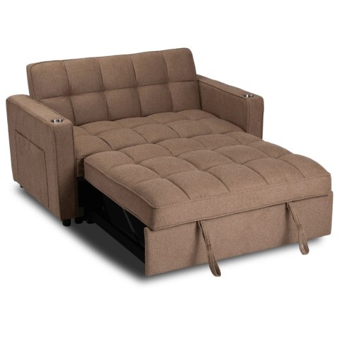 Fotel Rozkładany ASTER do Spania Brązowy