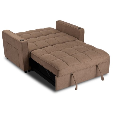 Fotel Rozkładany ASTER do Spania Brązowy