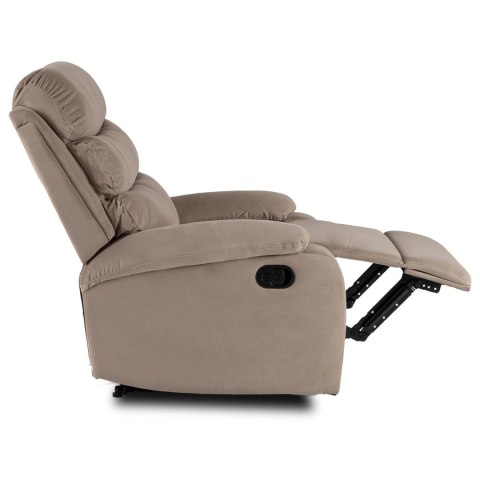 Fotel Rozkładany KOBE Beżowy Welurowy