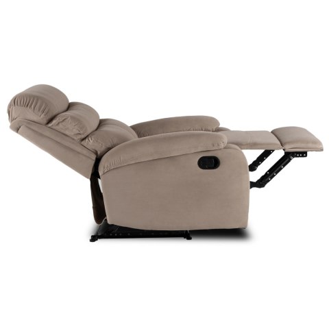 Fotel Rozkładany KOBE Beżowy Welurowy