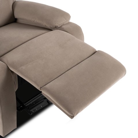 Fotel Rozkładany KOBE Beżowy Welurowy